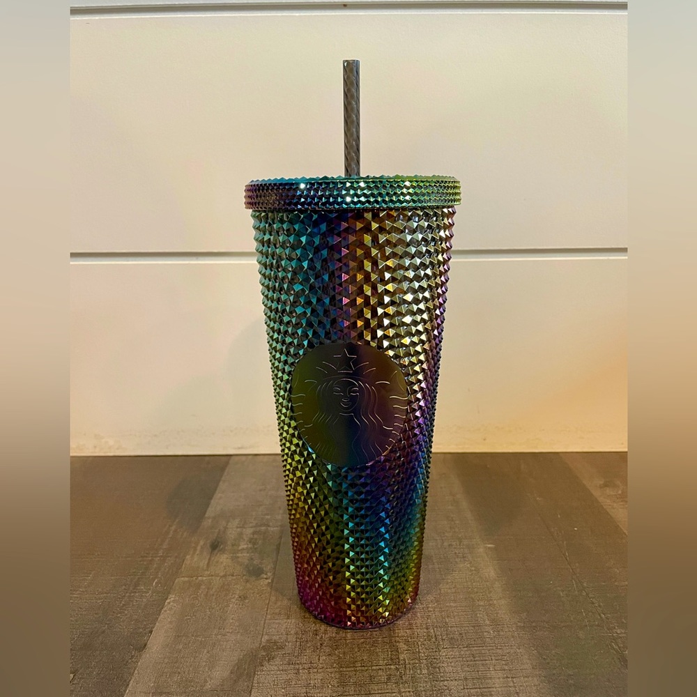 Starbucks Black Oilslick studded 24oz Tumbler